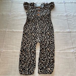 Rare Editions Cheetah Leopard Print Jumpsuit/Romper